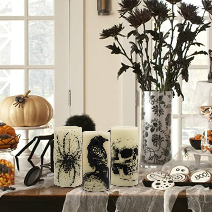 Amazon.com: Eldnacele Halloween Flickering Candles with